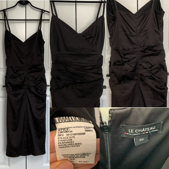 Le Chateau Midi Formal Dress with Ruching - Picture 1 of 7